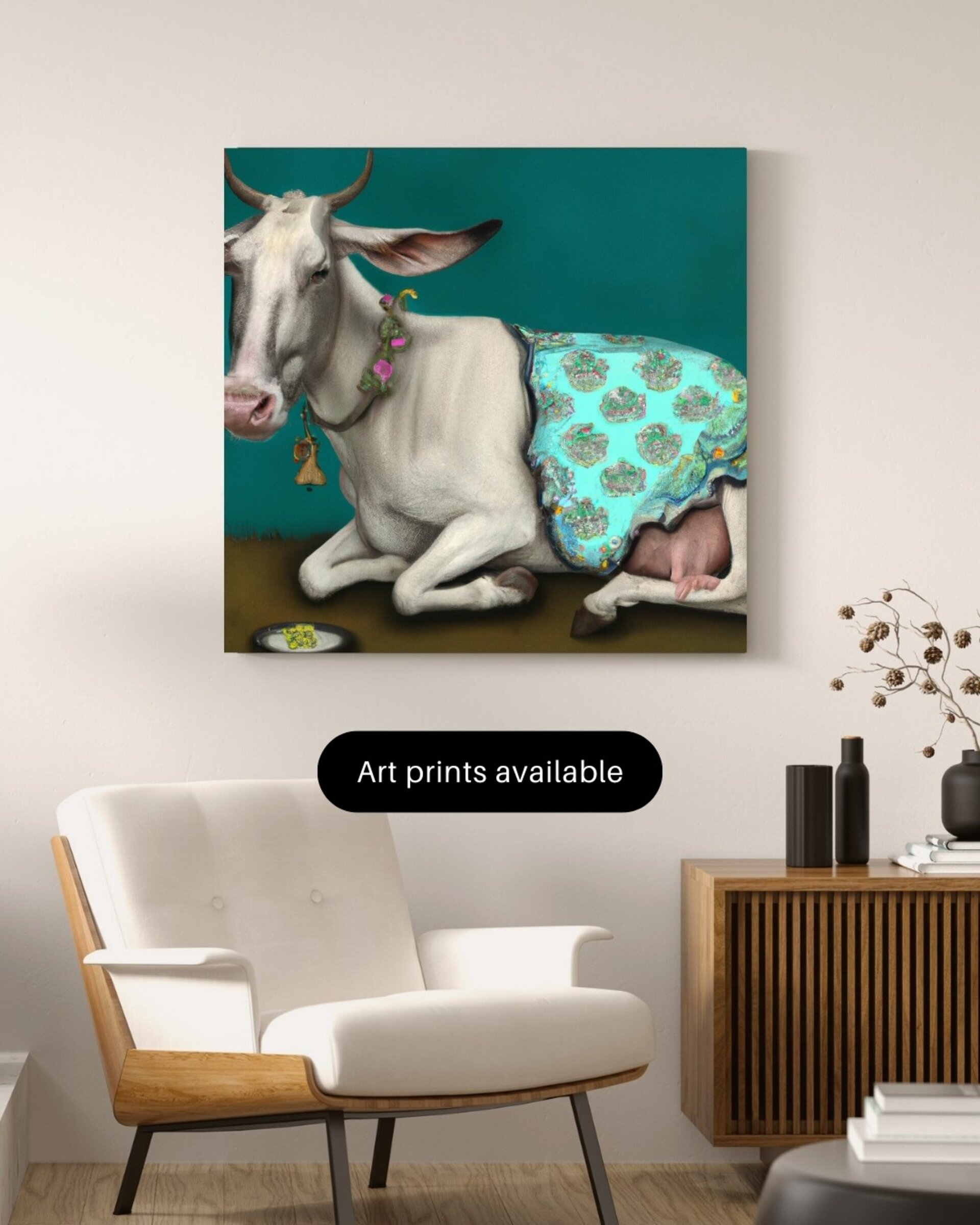 Vaca de picnic - Arte surrealista - 3